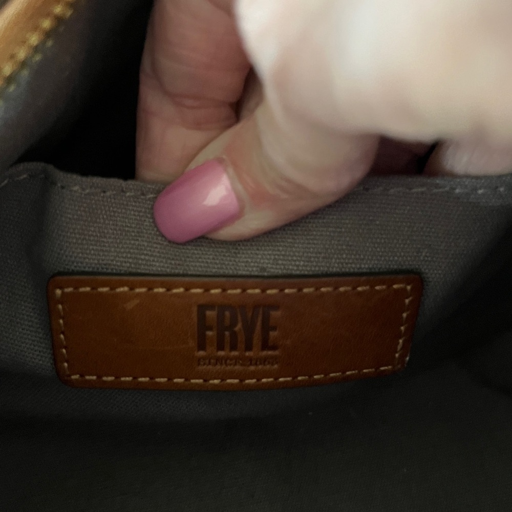 Frye Tan Leather Interior Label Crossbody - Picture 6 of 8